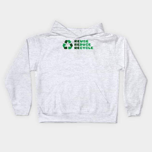 Reduce Reuse Recycle Kids Hoodie by abstractsmile